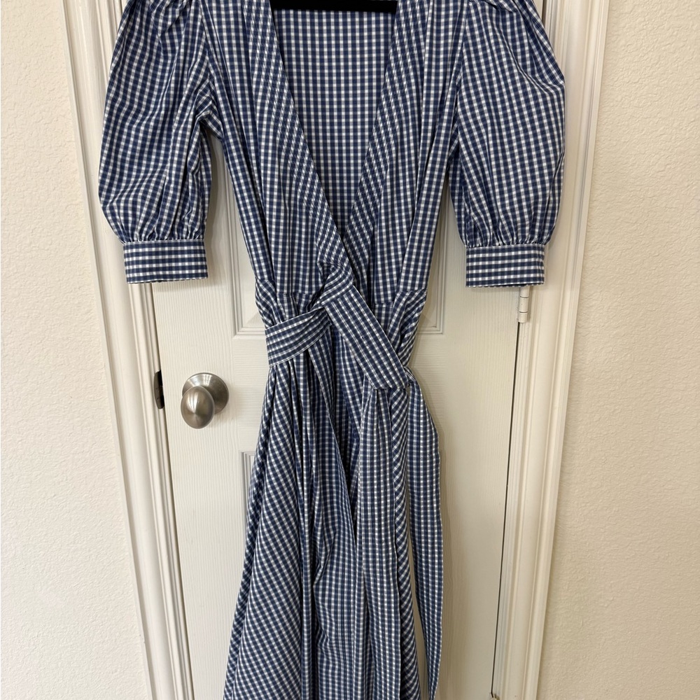 Polo by Ralph Lauren Blue Gingham Maxi Dress